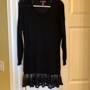 Say What 2X black tunic top